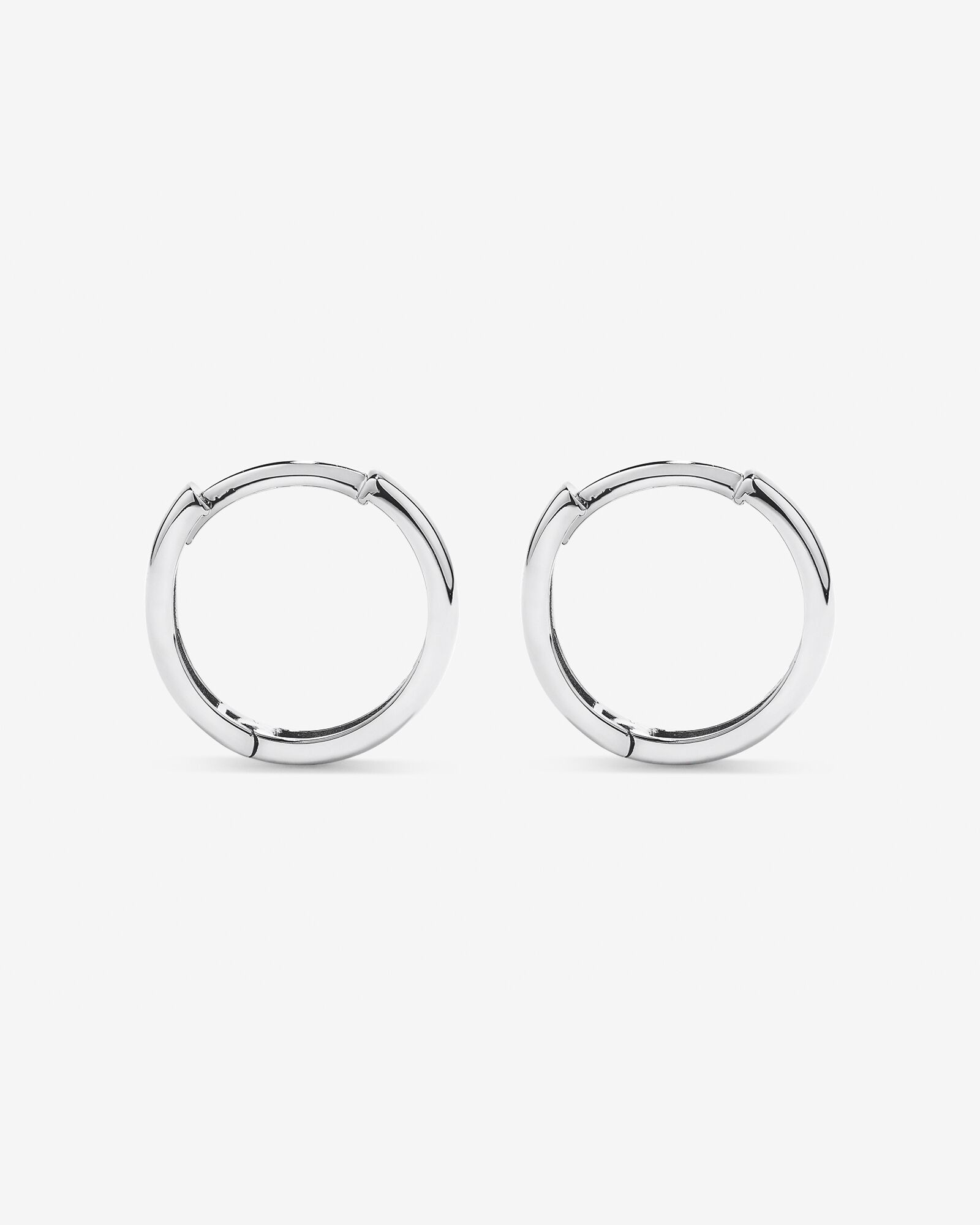 12mm Polished Huggie Earrings in Sterling Silver