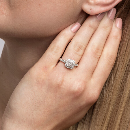 Engagement Ring With 1 Carat TW Of Diamonds In 14kt White Gold Engagement Ring With 1 Carat TW Of Diamonds In 14kt White Gold