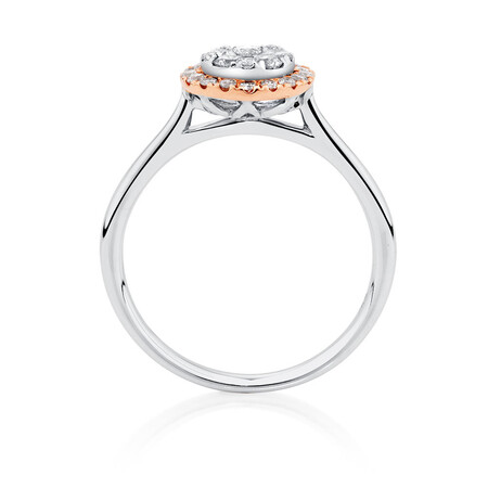 Engagement Ring with 1/2 Carat TW of Diamonds in 10kt Rose & White Gold Engagement Ring with 1/2 Carat TW of Diamonds in 10kt Rose & White Gold