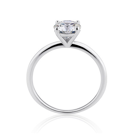 Laboratory-Created 1.25 Carat Diamond Ring in 14kt White Gold Laboratory-Created 1.25 Carat Diamond Ring in 14kt White Gold