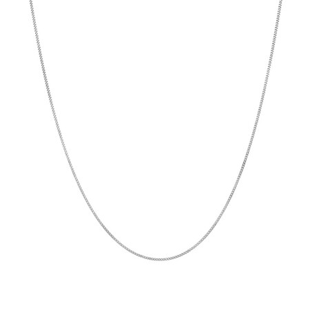 45cm (18") Curb Chain in 10kt White Gold 45cm (18") Curb Chain in 10kt White Gold