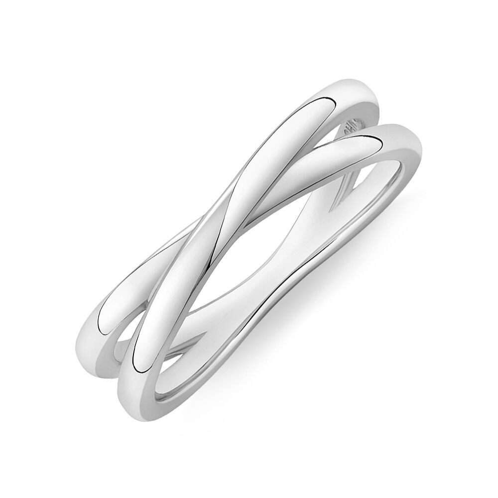 Silver crossover ring online