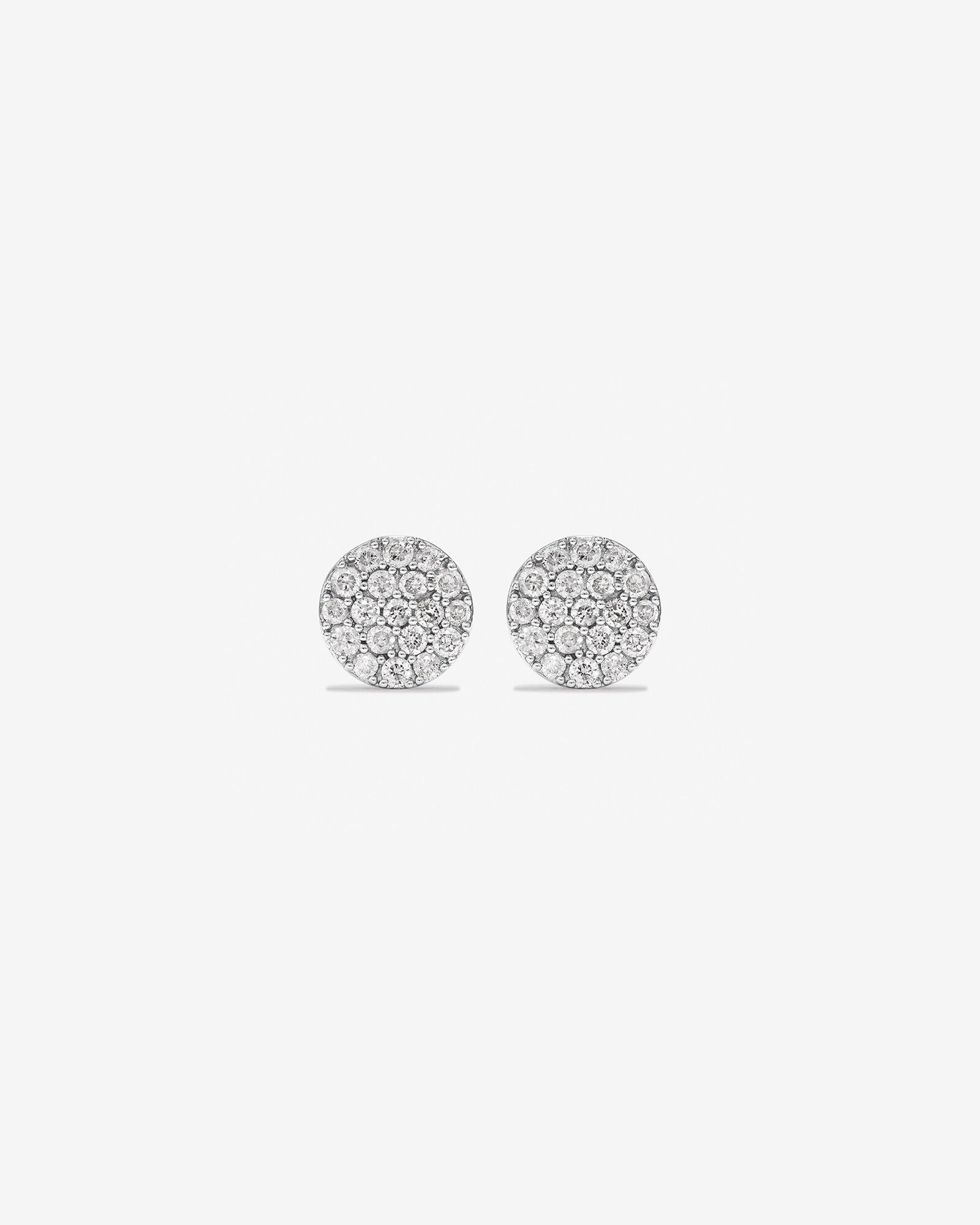 0.33 Carat TW Round Diamond Cluster Stud Earrings in 10kt White Gold