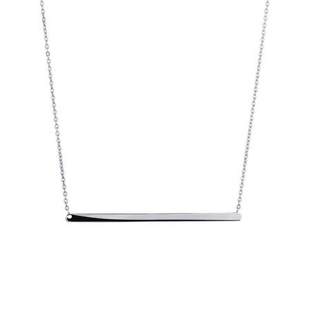 45cm (18") Bar Necklace in 10kt white Gold 45cm (18") Bar Necklace in 10kt white Gold