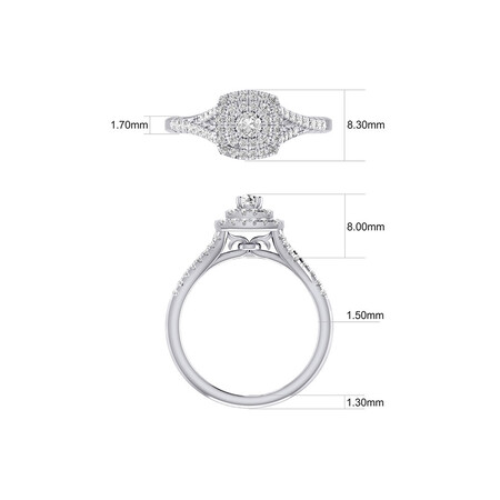 Bridal Set with 0.60 Carat TW of Diamonds in 10kt White Gold Bridal Set with 0.60 Carat TW of Diamonds in 10kt White Gold