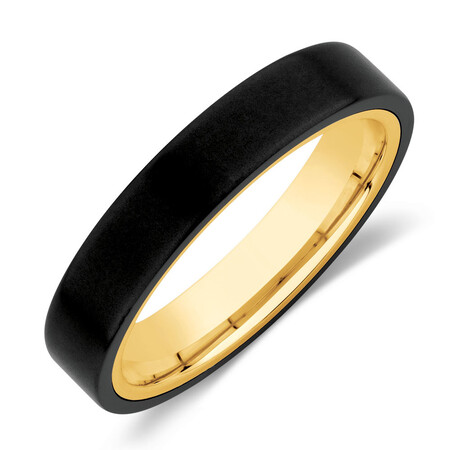 Ring in Black Titanium & 10kt Yellow Gold Ring in Black Titanium & 10kt Yellow Gold