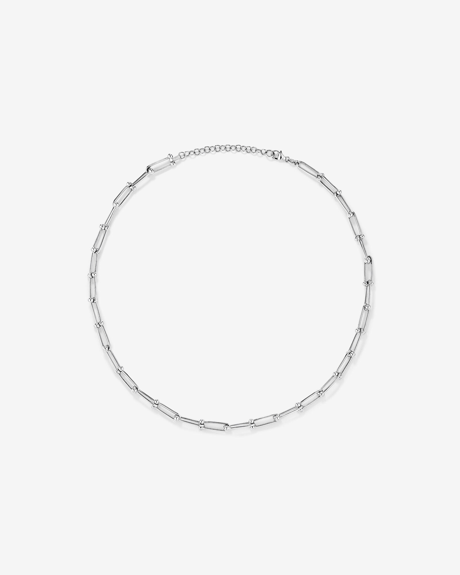 Ball and Oval Link Chain in Sterling Silver
