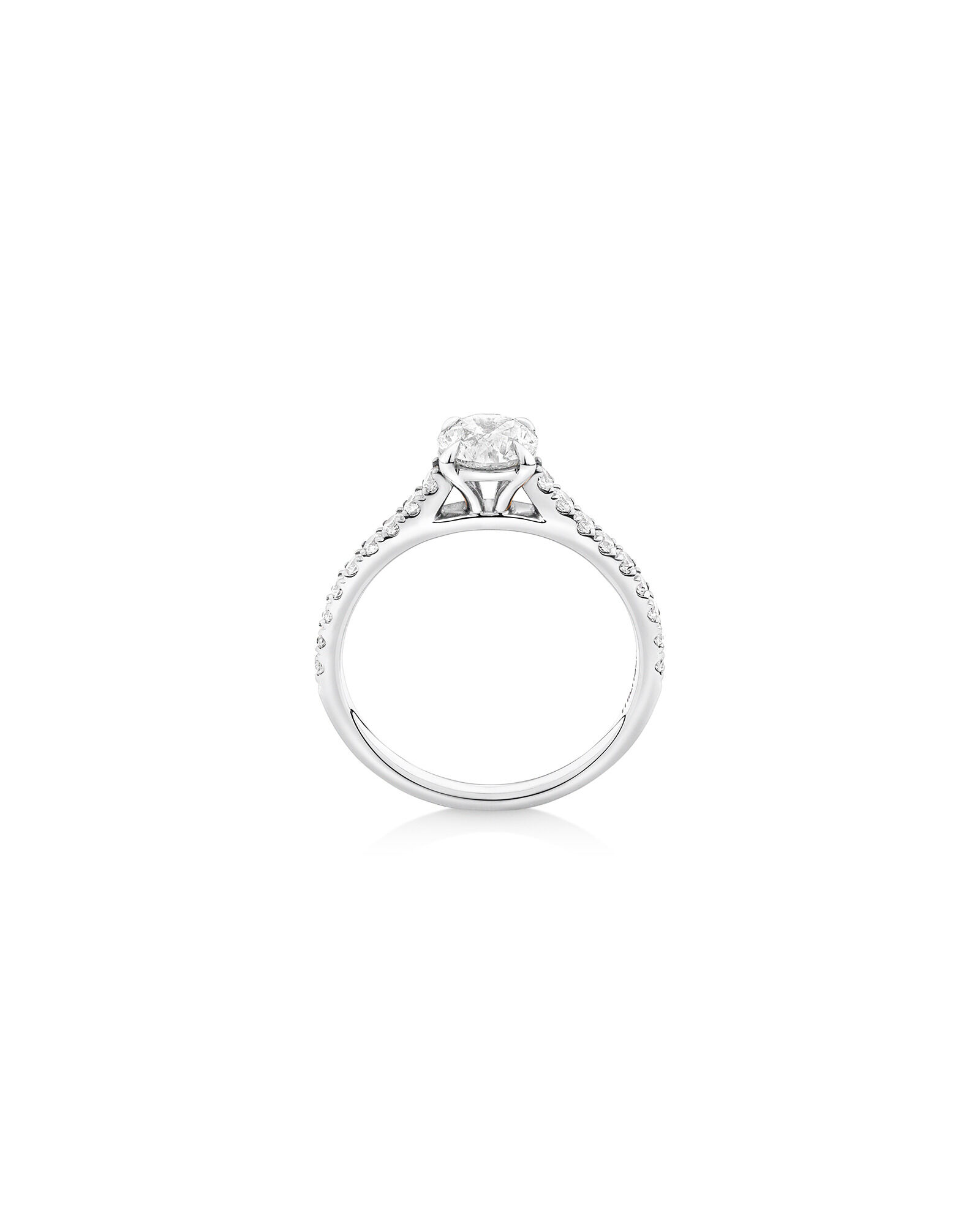 Bague de fiançailles en or blanc 14 K avec diamants totalisant 1,25 ct