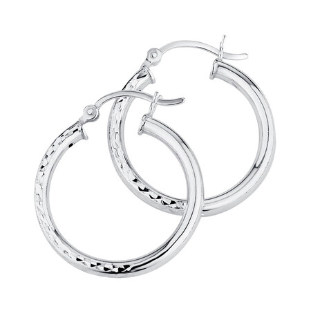 Hoop Earrings in Sterling Silver Hoop Earrings in Sterling Silver