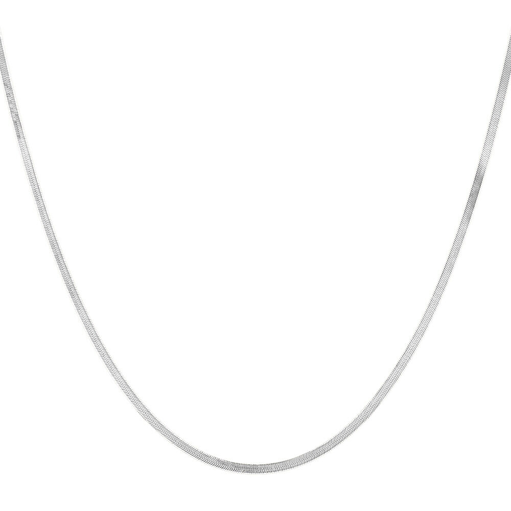 45cm 18 2mm 2.5mm Width Herringbone Chain in 10kt Yellow Gold