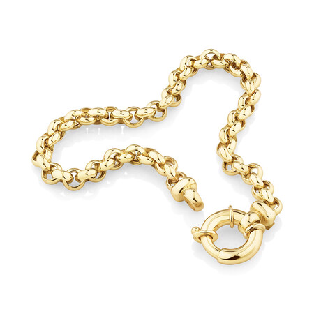 19cm (7.5") 5mm-5.5mm Width Hollow Belcher Bracelet in 10kt Yellow Gold 19cm (7.5") 5mm-5.5mm Width Hollow Belcher Bracelet in 10kt Yellow Gold