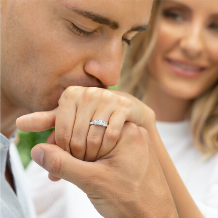 Prelude Three Stone Engagement Ring with 1.50 Carat TW of Diamonds in 14kt White Gold Prelude Three Stone Engagement Ring with 1.50 Carat TW of Diamonds in 14kt White Gold
