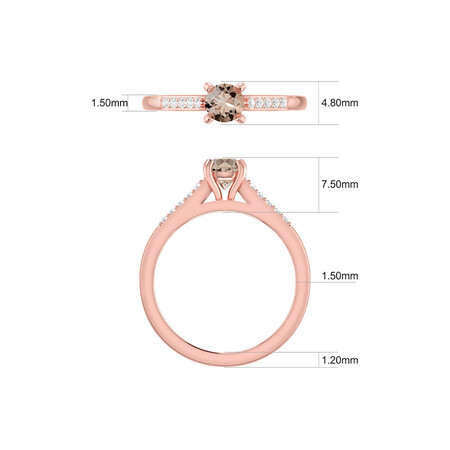 Evermore Bridal Set with Morganite & 1/5 Carat TW of Diamonds in 10kt Rose Gold Evermore Bridal Set with Morganite & 1/5 Carat TW of Diamonds in 10kt Rose Gold