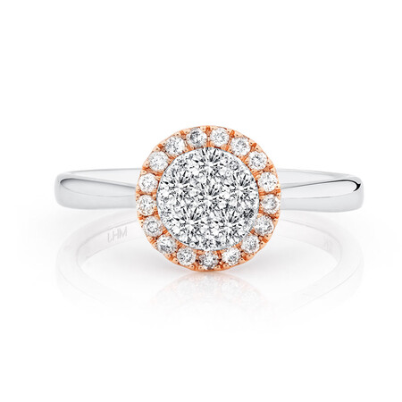 Engagement Ring with 1/2 Carat TW of Diamonds in 10kt Rose & White Gold Engagement Ring with 1/2 Carat TW of Diamonds in 10kt Rose & White Gold