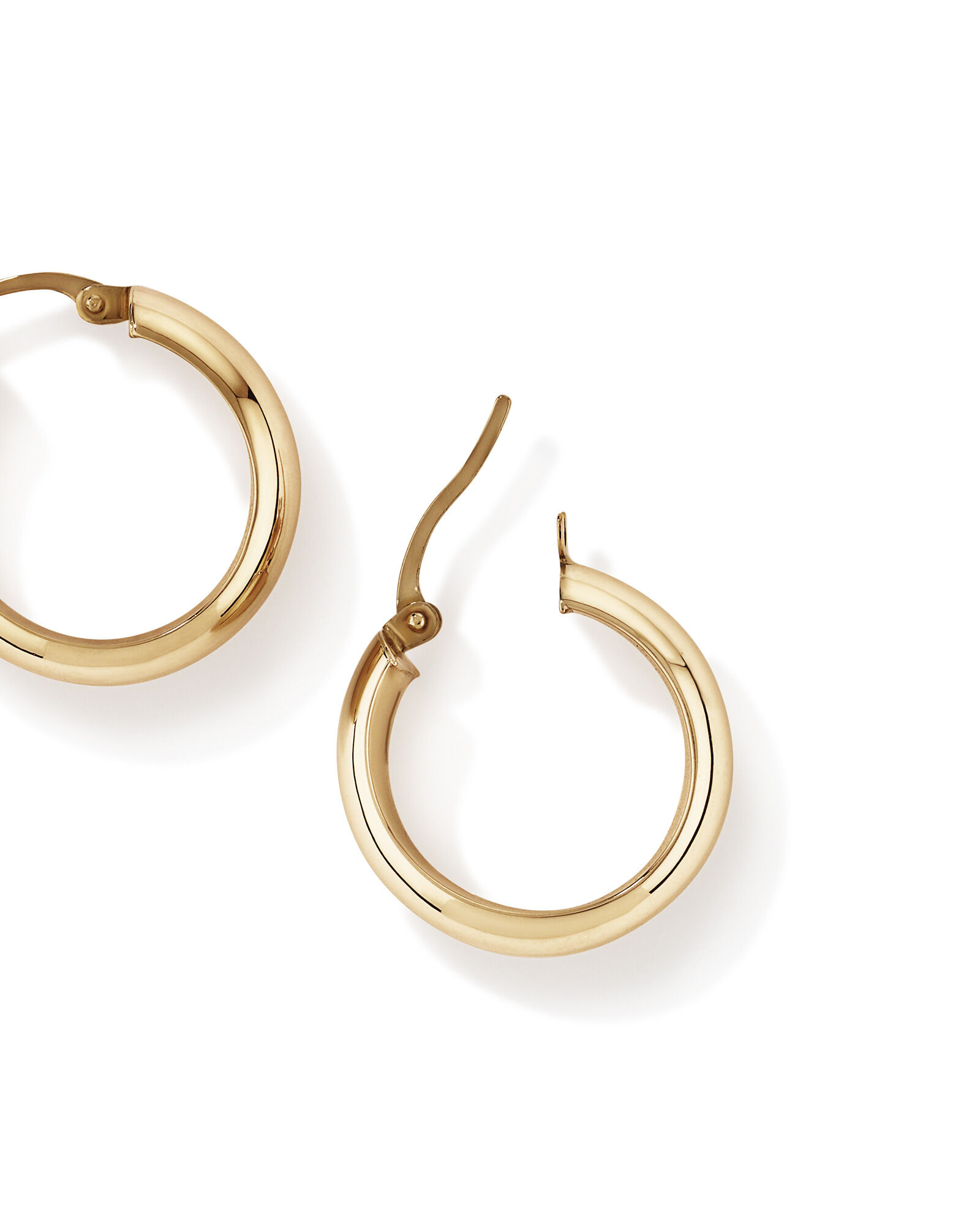 15mm Hoop Earrings 10kt Yellow Gold