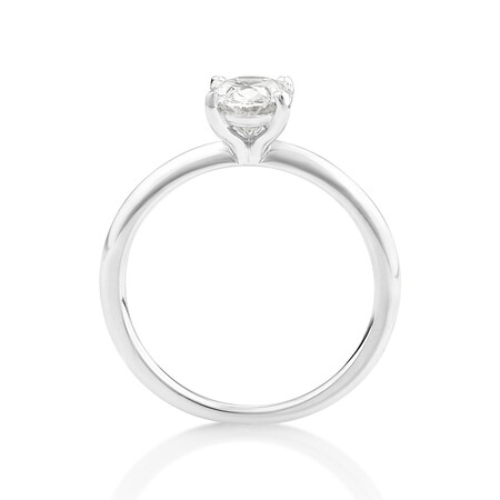 Laboratory-Created 1 Carat Oval Diamond Ring in 14kt White Gold Laboratory-Created 1 Carat Oval Diamond Ring in 14kt White Gold
