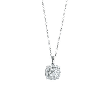 Pendant with 1 Carat TW of Diamonds in 10kt White Gold Pendant with 1 Carat TW of Diamonds in 10kt White Gold