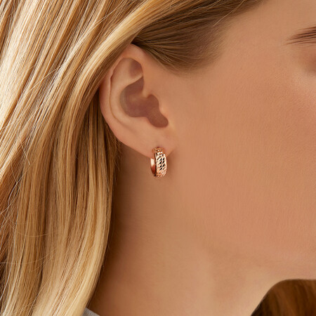 Hoop Earrings in 10kt Rose Gold Hoop Earrings in 10kt Rose Gold