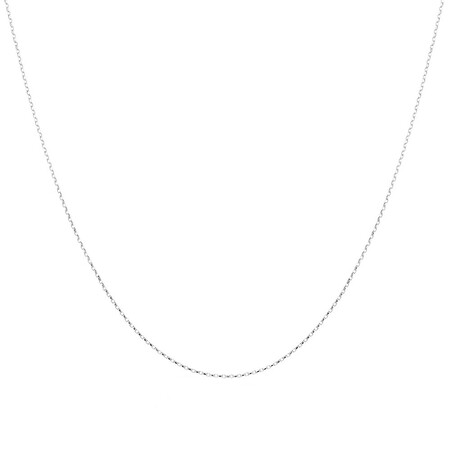 60cm (24") Hollow Rolo Chain in 10kt White Gold 60cm (24") Hollow Rolo Chain in 10kt White Gold