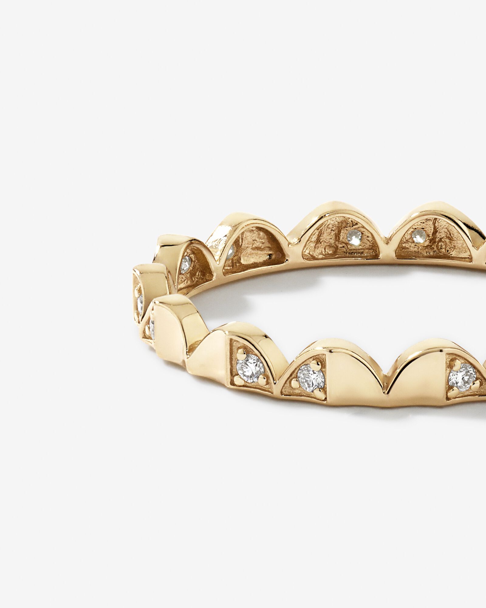 Signature Connect Curve Diamond Ring in 10kt Yellow Gold