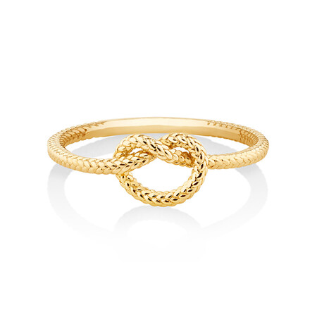 Overhand Rope Knot Ring in 10kt Yellow Gold Overhand Rope Knot Ring in 10kt Yellow Gold