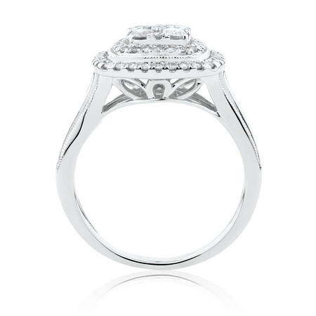 Ring with 1 Carat TW of Diamonds in 10kt White Gold Ring with 1 Carat TW of Diamonds in 10kt White Gold
