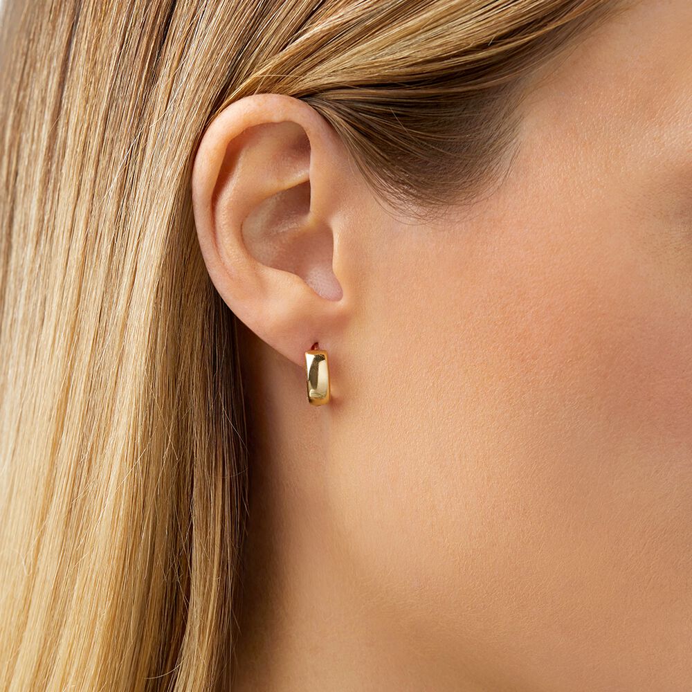 10mm Huggie Earrings 10kt Yellow Gold