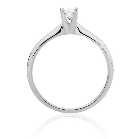 Evermore Solitaire Engagement Ring with 1/3 Carat TW Diamond in 14kt White Gold Evermore Solitaire Engagement Ring with 1/3 Carat TW Diamond in 14kt White Gold