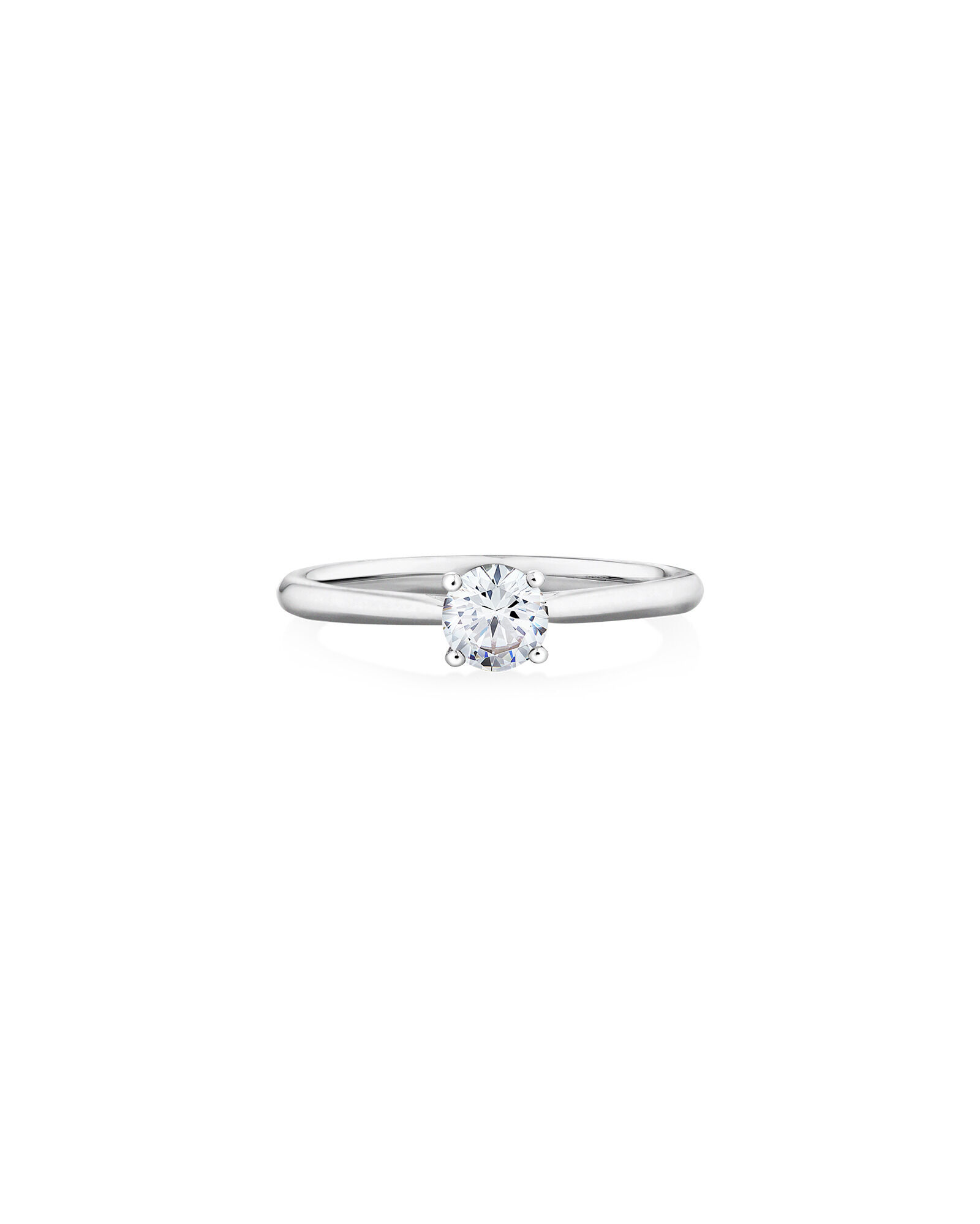 Evermore Certified Solitaire Engagement Ring with a 0.50 Carat TW Diamond in 14kt Yellow White Gold