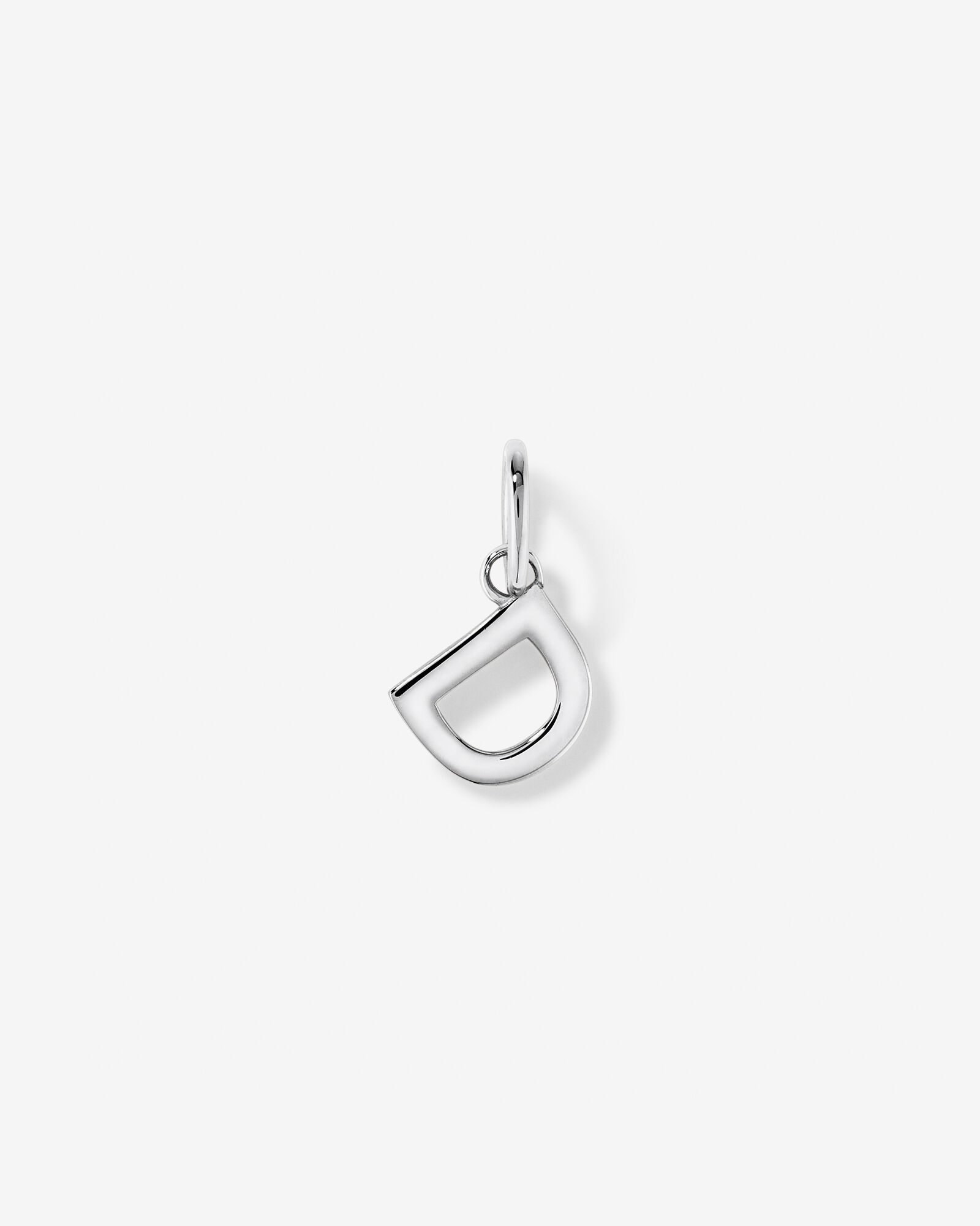 Letter D Initial Pendant in Sterling Silver