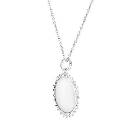 50cm (20") Engravable Pendant in Sterling Silver 50cm (20") Engravable Pendant in Sterling Silver