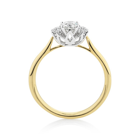 Southern Star 3 Stone Engagement Ring with 0.58 Carat TW of Diamonds in 14kt Yellow & Gold Southern Star 3 Stone Engagement Ring with 0.58 Carat TW of Diamonds in 14kt Yellow & Gold