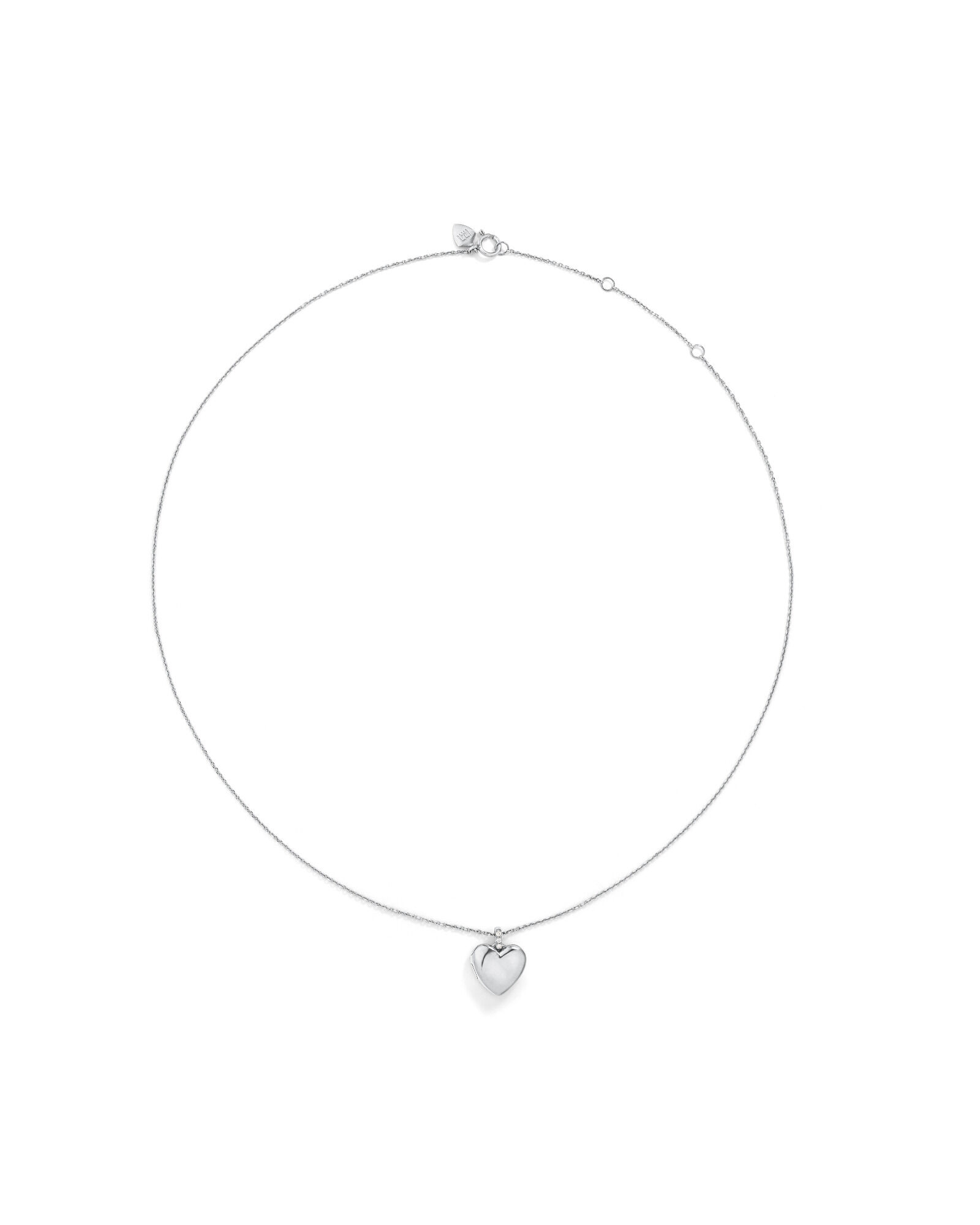 Diamond Accent Heart locket in Sterling Silver