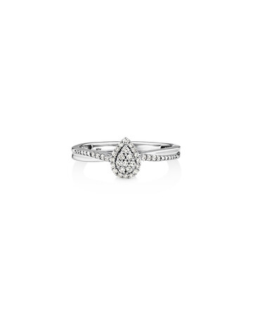 Promise Ring with 0.15 Carat TW of Diamonds in 10kt White Gold Promise Ring with 0.15 Carat TW of Diamonds in 10kt White Gold