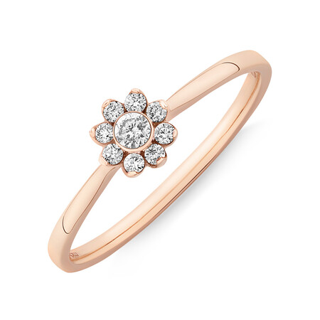 Evermore Promise Ring with 0.15 Carat TW of Diamonds in 10kt Rose Gold Evermore Promise Ring with 0.15 Carat TW of Diamonds in 10kt Rose Gold