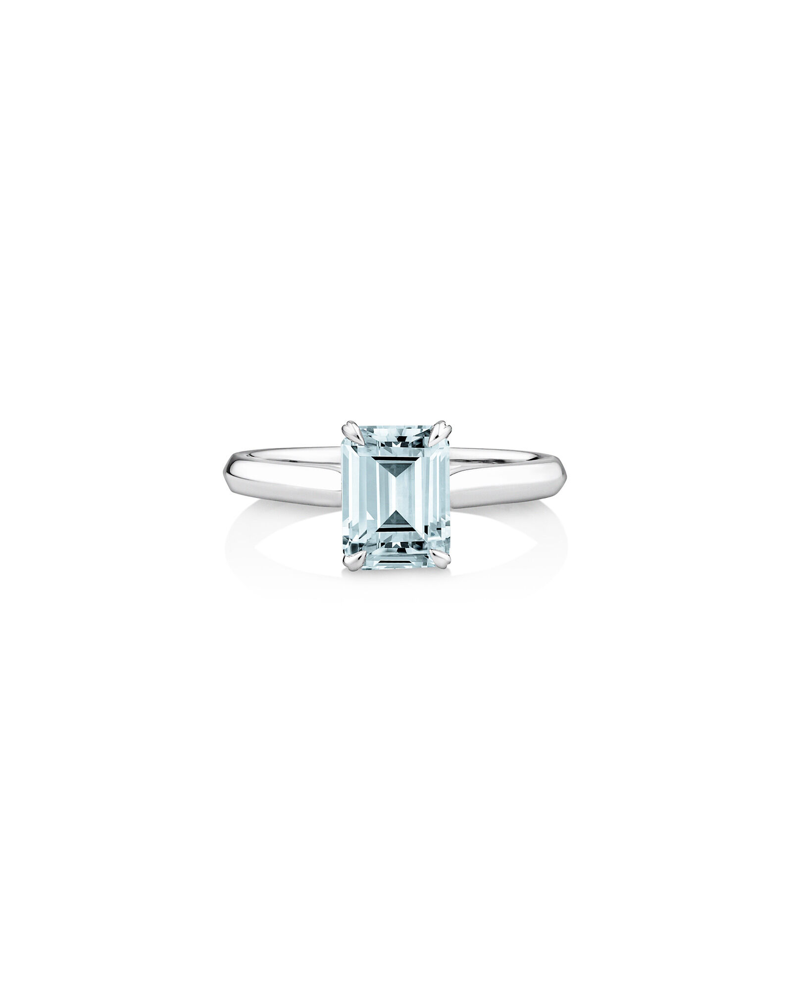 White gold and aquamarine ring cheap