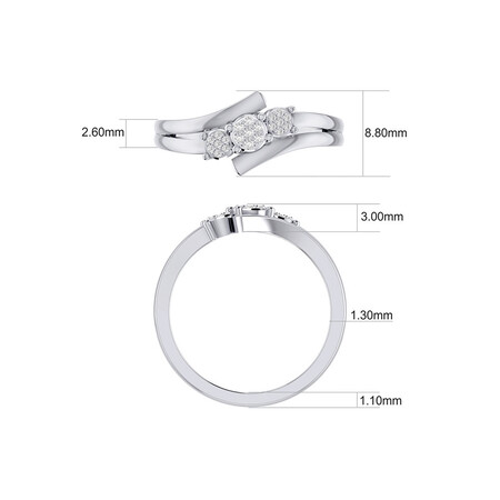 Ring with Diamonds in 10kt White Gold Ring with Diamonds in 10kt White Gold