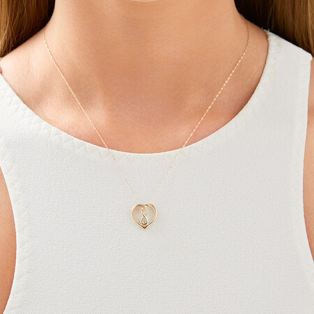 Small Infinitas Pendant with Diamonds in 10kt Yellow Gold Small Infinitas Pendant with Diamonds in 10kt Yellow Gold