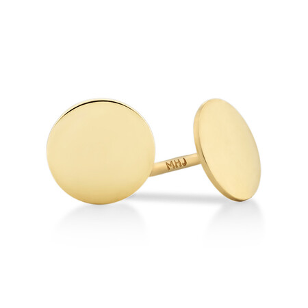 Circle Stud Earrings In 10kt Yellow Gold Circle Stud Earrings In 10kt Yellow Gold