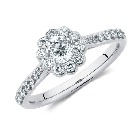 Southern Star Engagement Ring with 3/4 Carat TW of Diamonds in 14kt White Gold