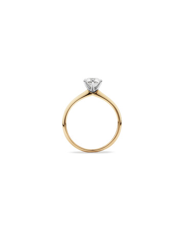Michael Hill Solitaire Engagement Ring with a 0.70 Carat TW Diamond with the De Beers Code of Origin in 18kt Yellow & White Gold Michael Hill Solitaire Engagement Ring with a 0.70 Carat TW Diamond with the De Beers Code of Origin in 18kt Yellow & White Gold
