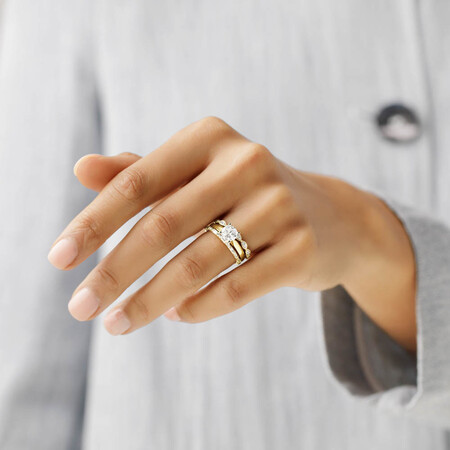Evermore Engagement Ring with 1 Carat TW of Diamonds in 14kt Yellow & White Gold Evermore Engagement Ring with 1 Carat TW of Diamonds in 14kt Yellow & White Gold