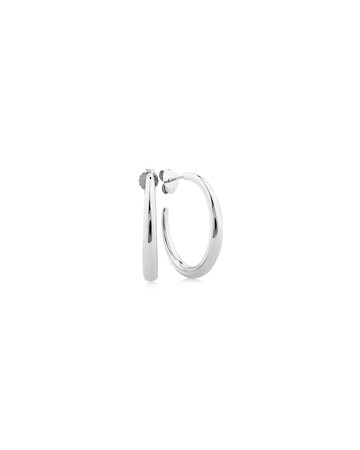 Sculpture Hoop Earrings In Sterling Silver Sculpture Hoop Earrings In Sterling Silver