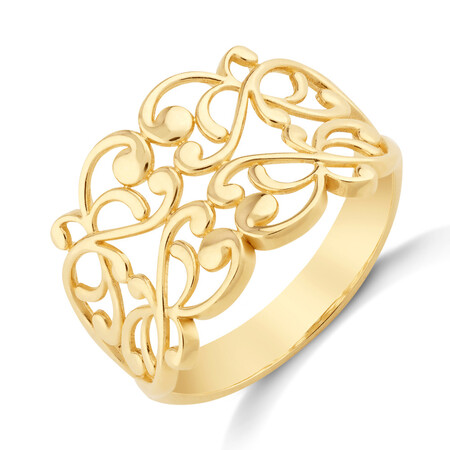 Filigree Ring In 10kt Yellow Gold