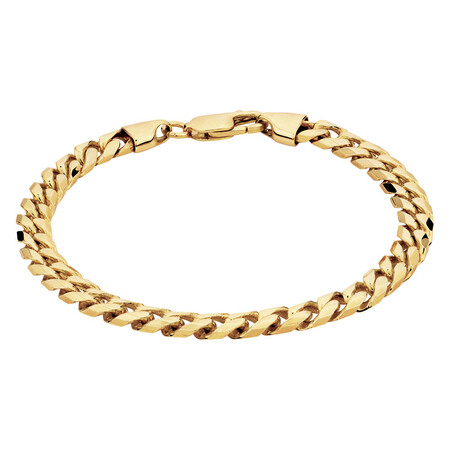 Flat Curb Bracelet in 10kt Yellow Gold