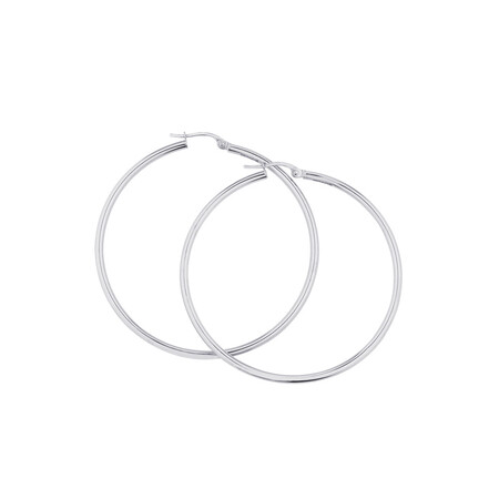 Hoop Earrings in 10kt White Gold Hoop Earrings in 10kt White Gold