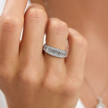Ring with 1 Carat TW of Diamonds in 14kt White Gold Ring with 1 Carat TW of Diamonds in 14kt White Gold