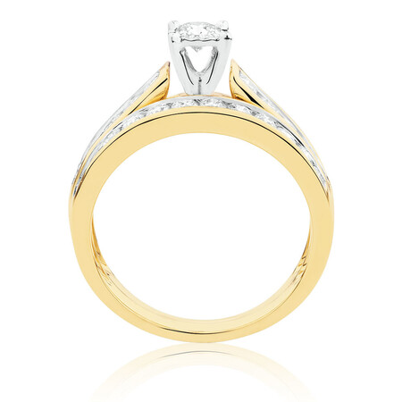 Bridal Set with 1 Carat TW of Diamonds in 14kt Yellow & White Gold Bridal Set with 1 Carat TW of Diamonds in 14kt Yellow & White Gold