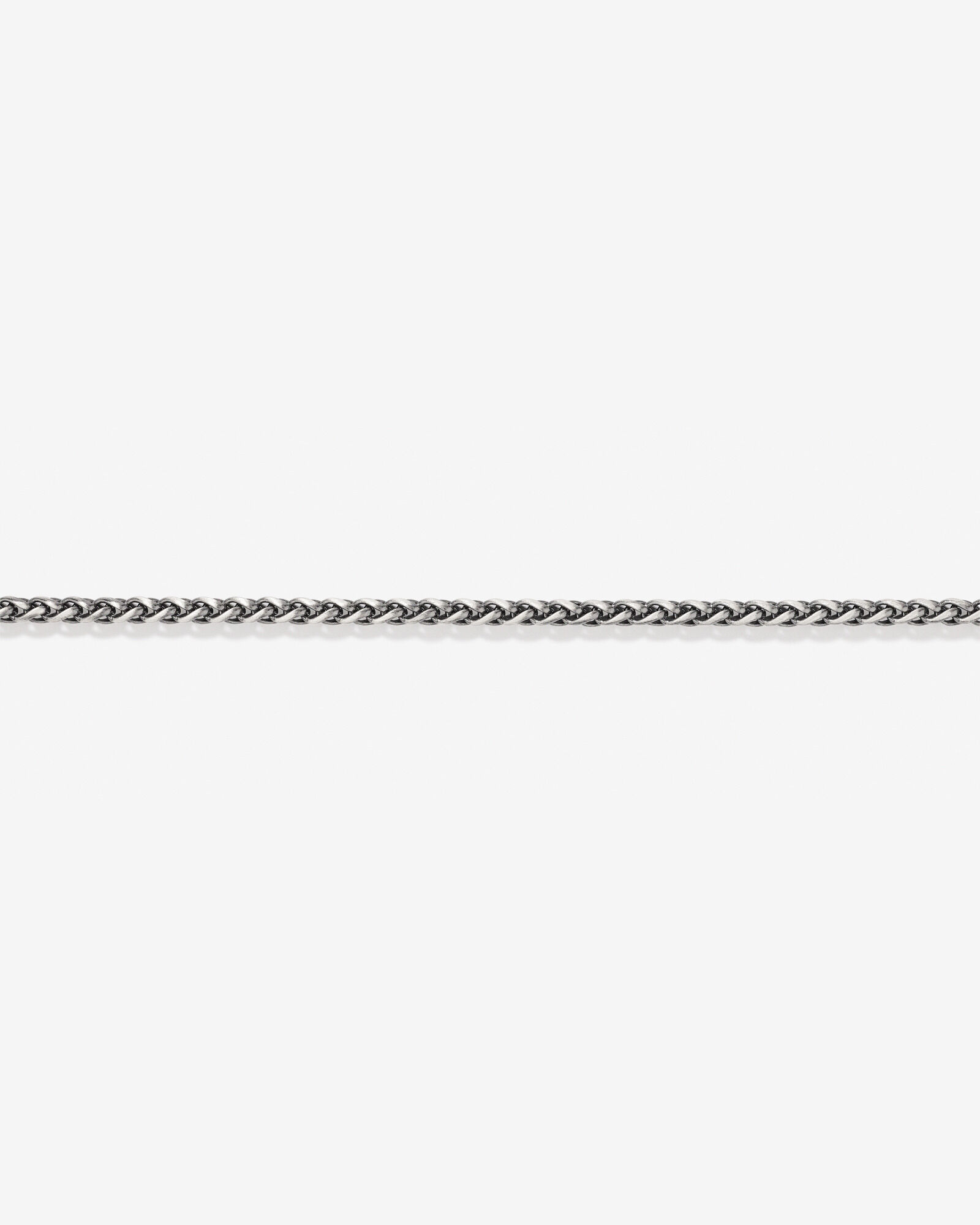 21cm (8.2") 3.8mm Width Wheat Curb Chain Bracelet in Oxidised Sterling Silver
