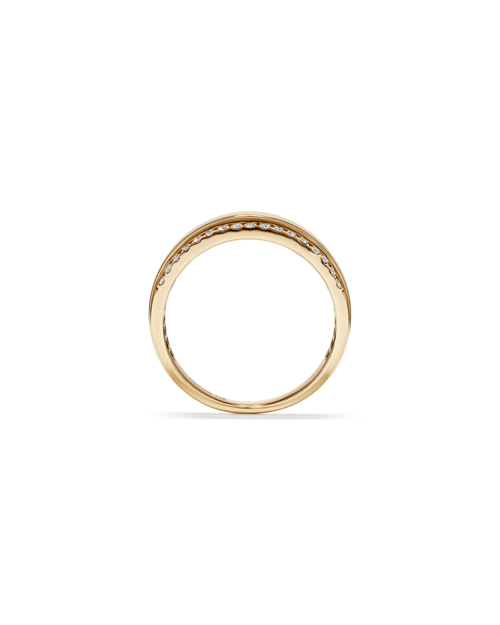 Two Row Ring with 0.37 TW of Diamonds In 10kt Yellow Gold